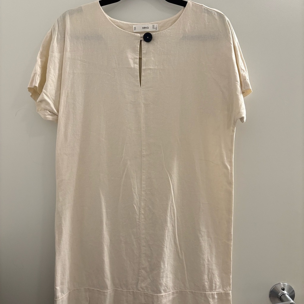 Mango Off-White Shift Dress
